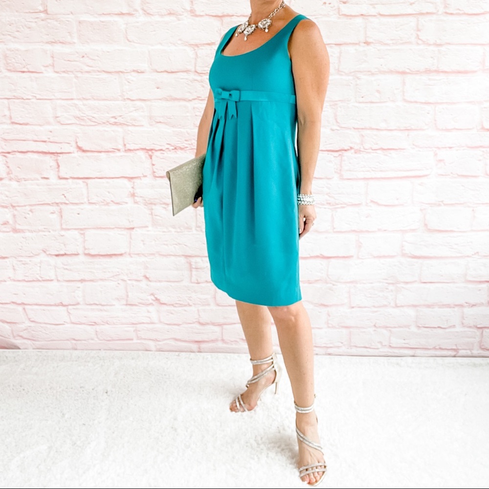 💕💍Liz Claiborne Jewel Green Sleeveless Party Dress - 8. Runs SMALL! - Picture 4 of 10